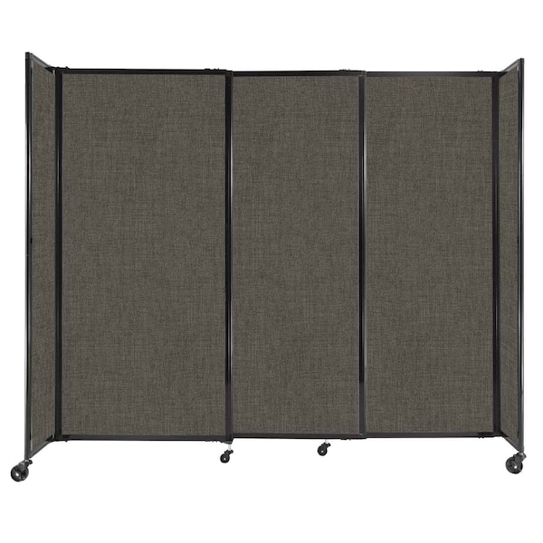 StraightWall Sliding Portable Partition 7'2" x 6' Mocha Fabric